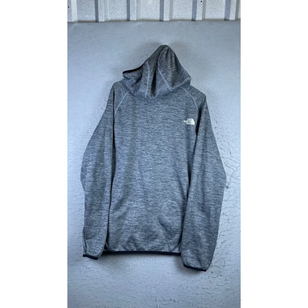 The North Face Full Zip Hoodie Men XL Gray Excellent Fleece Jacket Raglan Sleeve